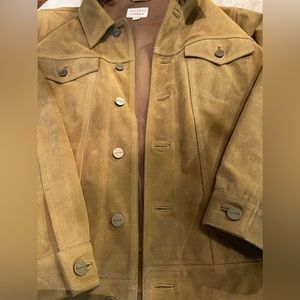 Tecovas suede trucker jacket